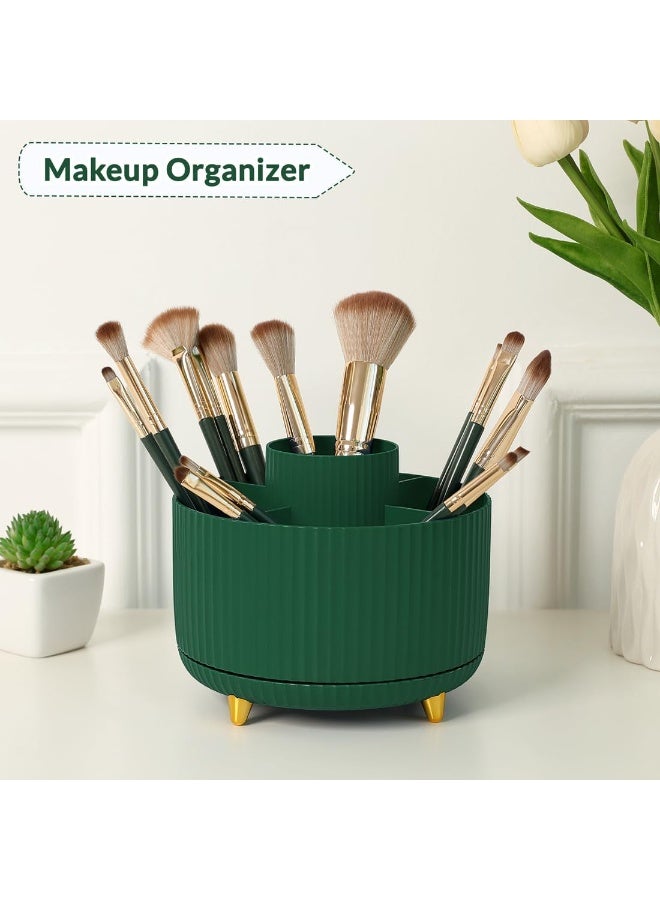 360 Degree Rotating Desk Organizer, Dual-Purpose Pencil Pen Holder for Desk, Rotating Desk Pen Organizer with 5 Slots, Art Supplies, Pencil Cup for Office, School, Home - Image 4